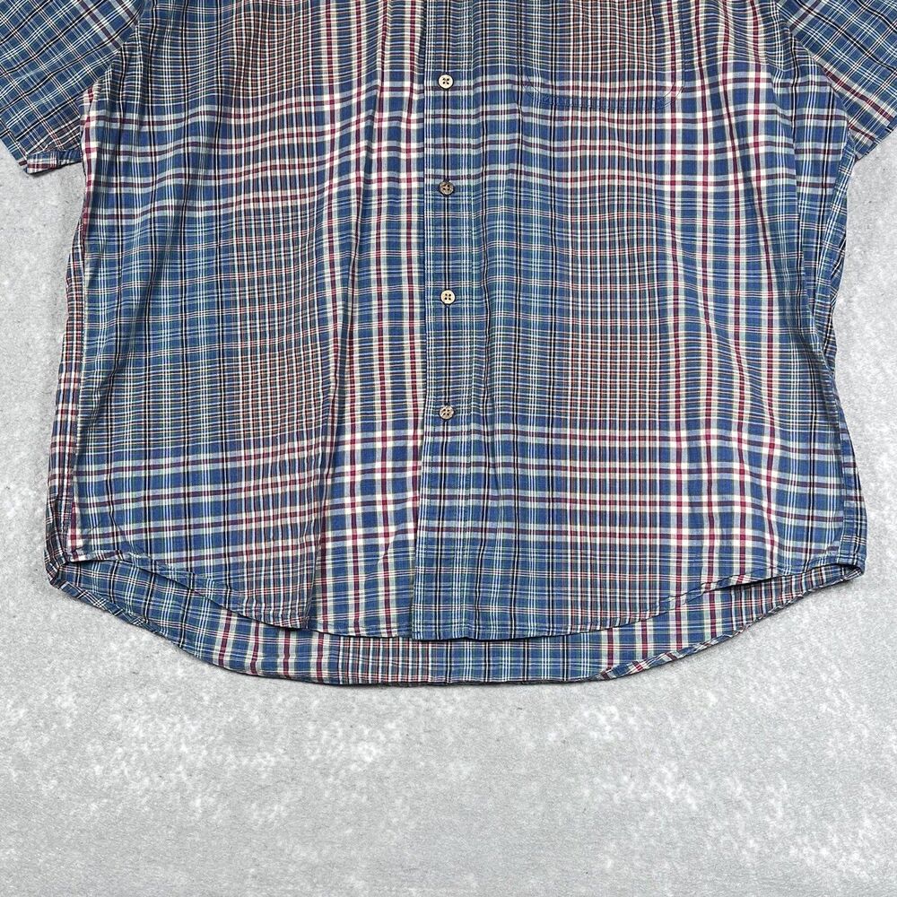 VTG Ralph Lauren Chaps Shirt Mens XL Multicolor Plaid Short Sleeve Button-Down - Picture 4 of 11